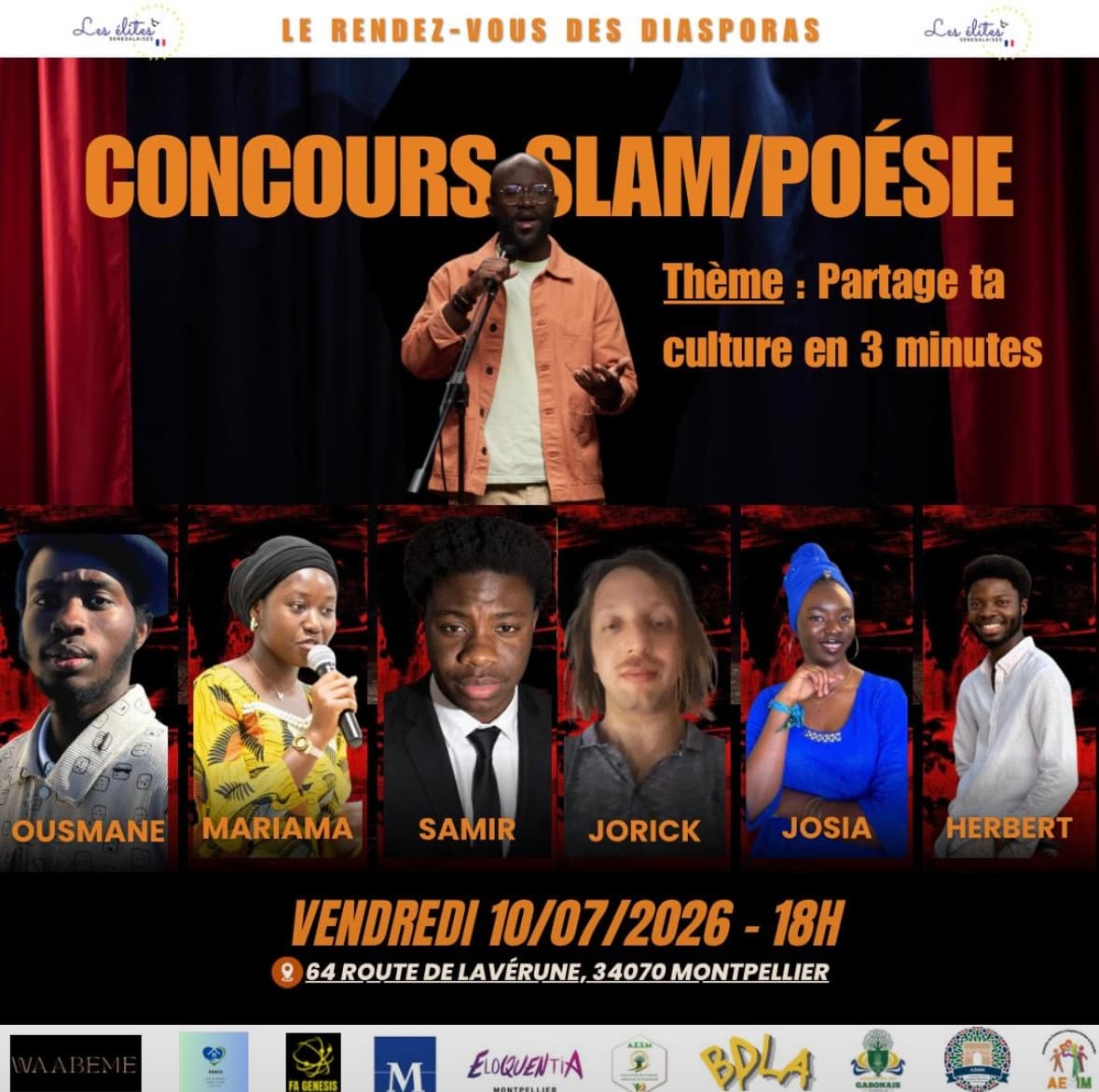 Partage ta culture, concours de slam à la soirée Diasporas et Innovation